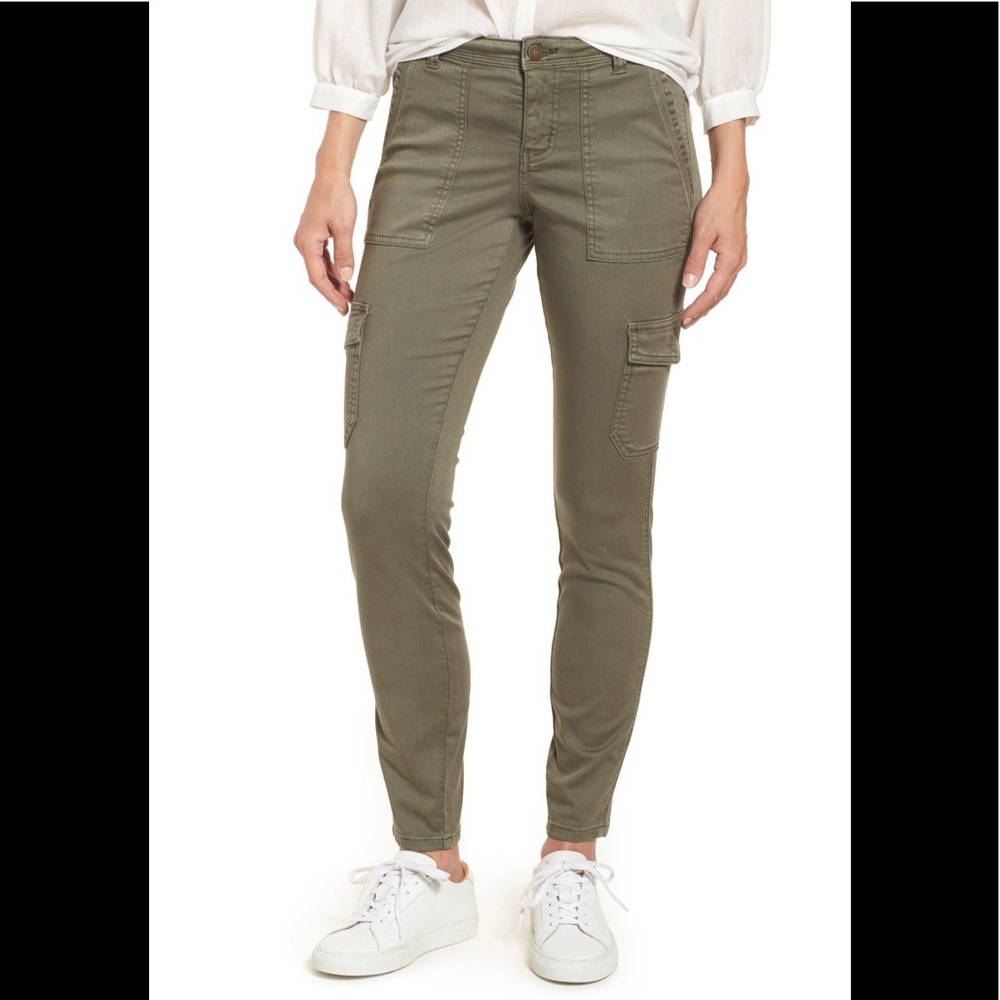 Caslon Green Skinny Utility Pants
